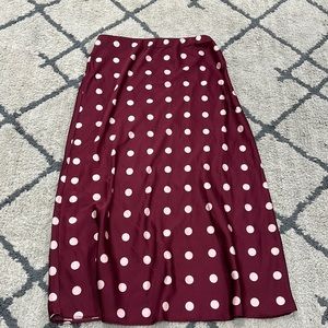 Mi Ami - Maroon & Pink Polka Dot Maxi Skirt - Excellent condition